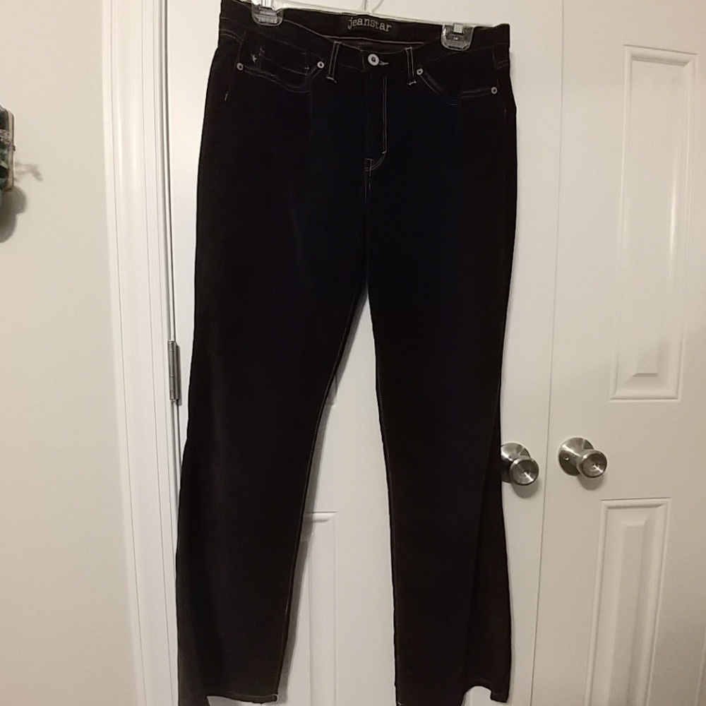 Black brushed cotton jean style pant never worn